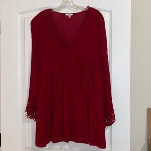Red Lace JODIFL tunic
